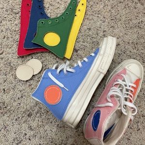 velcro multicolor converse